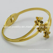 Fashion Jewelry Bangle Stainless Steel Flower Bangle Bracelet